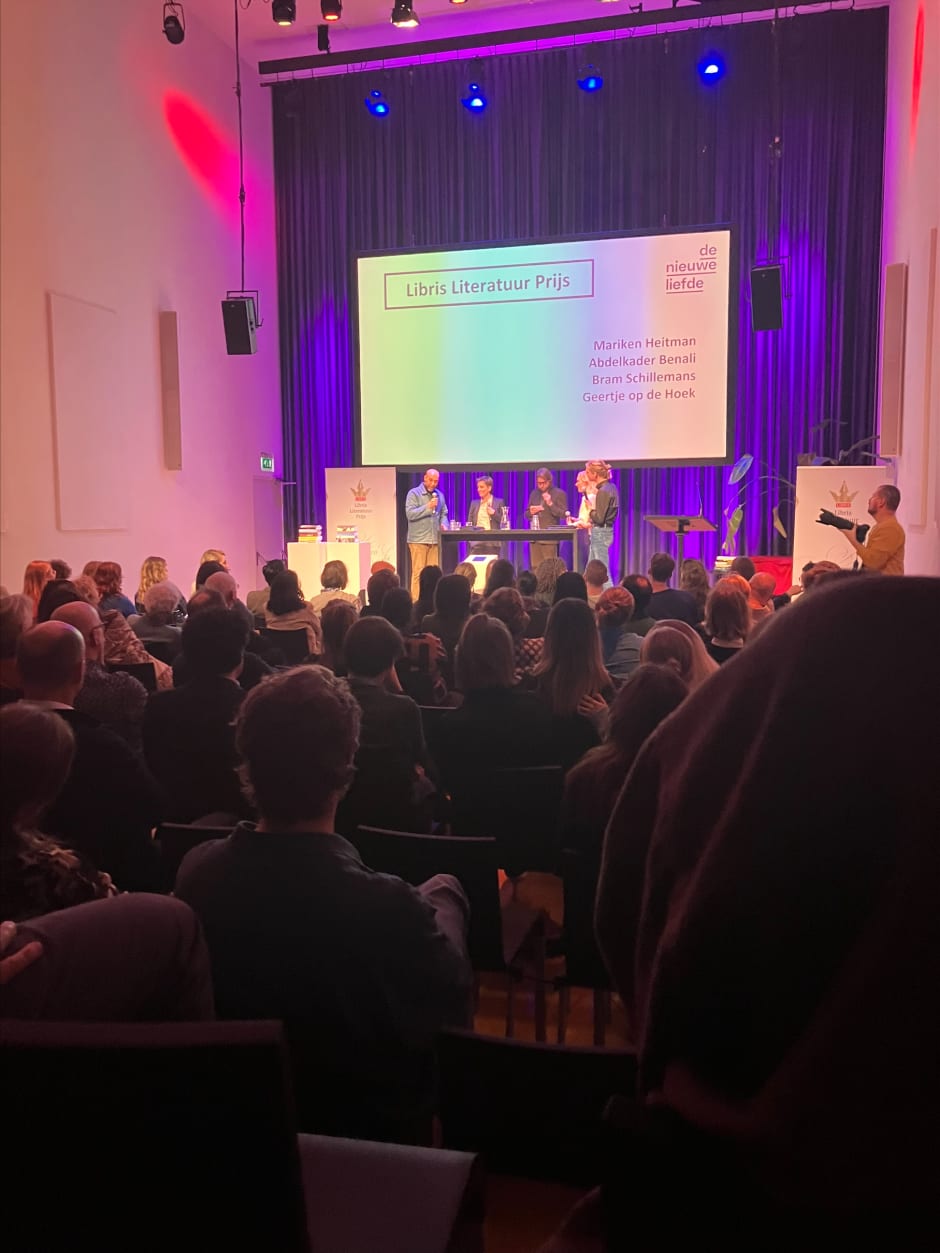 V.l.n.r.: Abdelkader Benali, Mariken Heitman, Daan Doesborgh, Geertje op de Hoek, Bram Schillemans